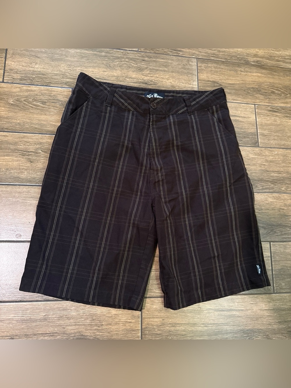 No Fear Plaid Cargo Shorts Sz 36 Y2K